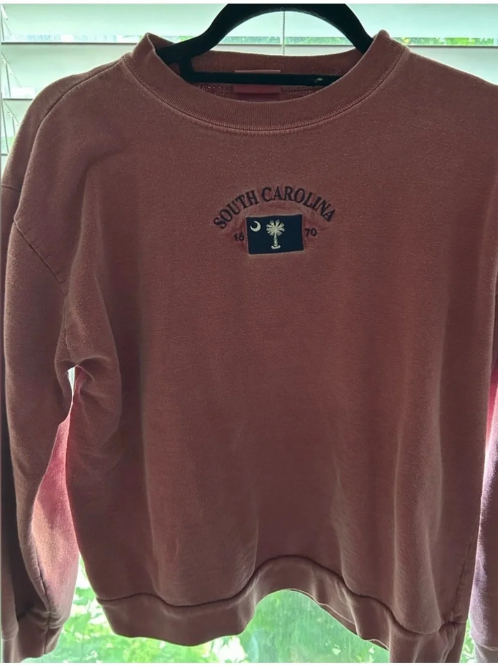 Embroidered Crewneck Sweater - Rose